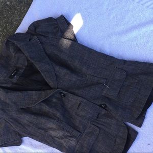 Grey BCX Cap-sleeve Blazer